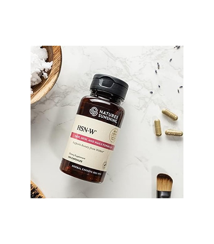 Natures Sunshine Natria Complexo HSN, 90 Cápsulas | Nossa fórmula exclusiva à base de ervas melhora o tom da pele e ajuda a nutr