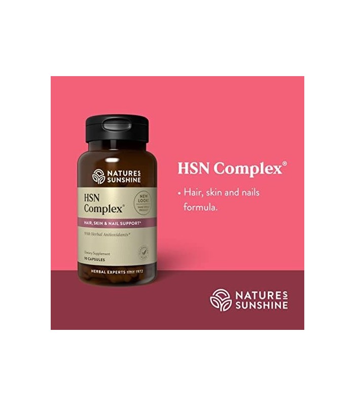 Natures Sunshine Natria Complexo HSN, 90 Cápsulas | Nossa fórmula exclusiva à base de ervas melhora o tom da pele e ajuda a nutr