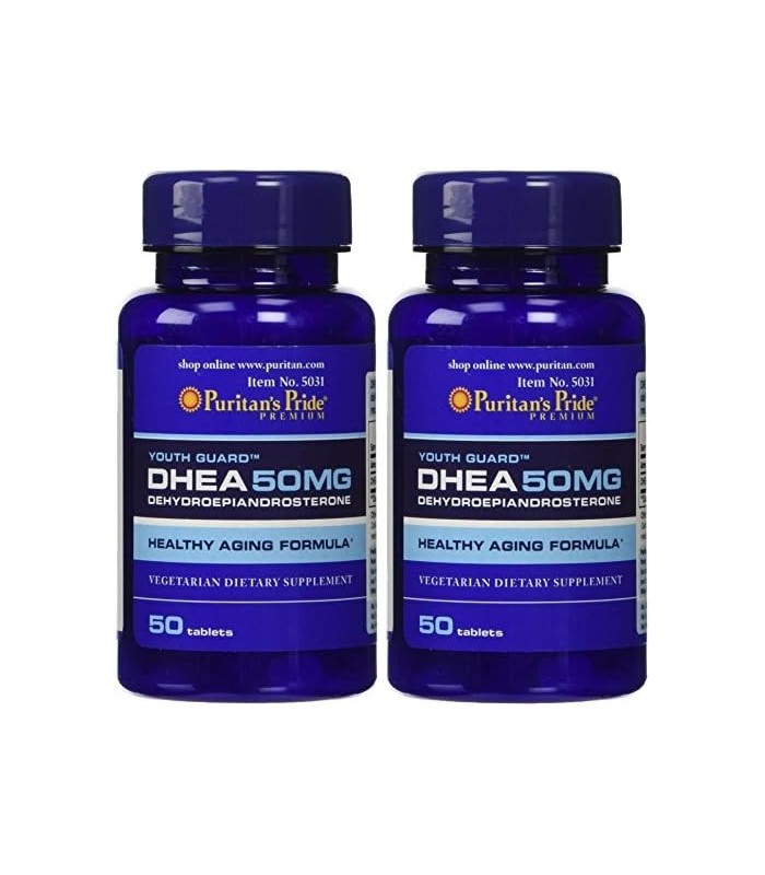 Puritans Pride 2 Pack de DHEA 50 mg Puritans Pride DHEA 50 mg-50 comprimidos