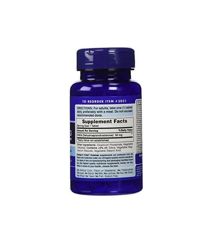 Puritans Pride 2 Pack de DHEA 50 mg Puritans Pride DHEA 50 mg-50 comprimidos