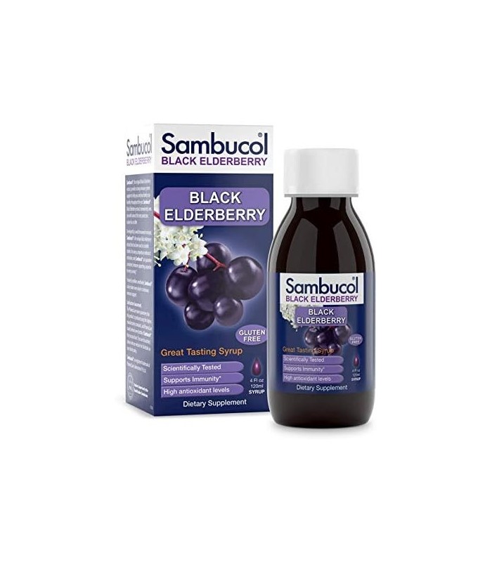 Sambucol Black Elderberry Syrup - Sambucus Elderberry Syrup, Black Elderberry Liquid, Suporte Imunológico, Sabugueiro Xarope par