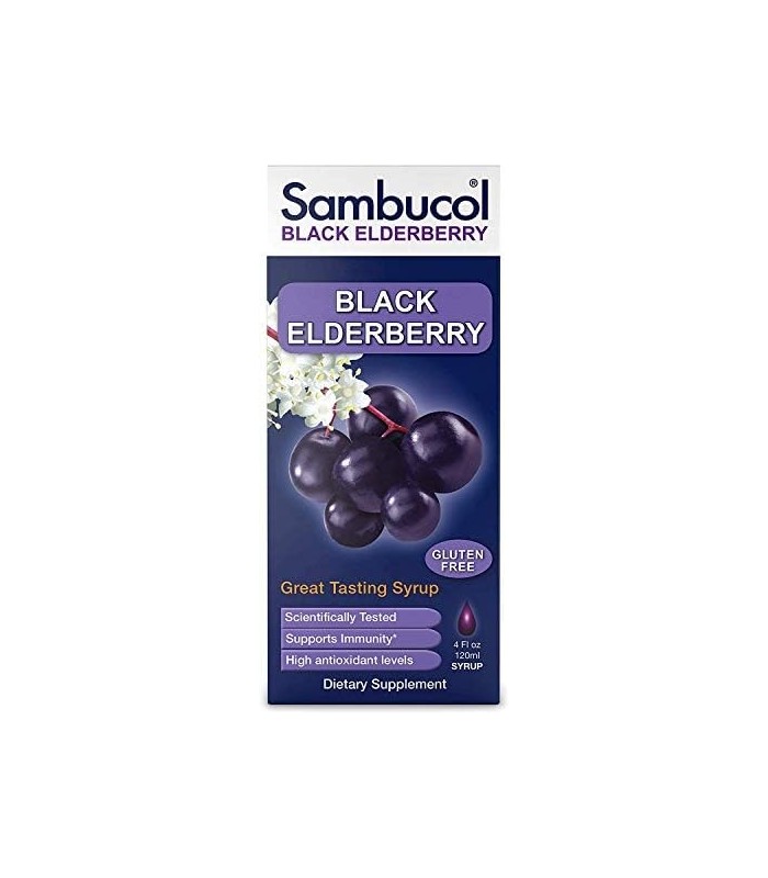 Sambucol Black Elderberry Syrup - Sambucus Elderberry Syrup, Black Elderberry Liquid, Suporte Imunológico, Sabugueiro Xarope par