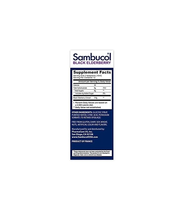 Sambucol Black Elderberry Syrup - Sambucus Elderberry Syrup, Black Elderberry Liquid, Suporte Imunológico, Sabugueiro Xarope par