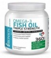 Bronson Omega 3 Óleo de Peixe Força Tripla 2720 mg, EPA 1250 mg DHA 488 mg, Non-GMO Heavy Metal Testado, 360 Softgels