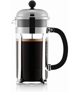 Bodum 1928-16US4 Chambord French Press Cafeteira, 1 litro, 34 onças, cromado