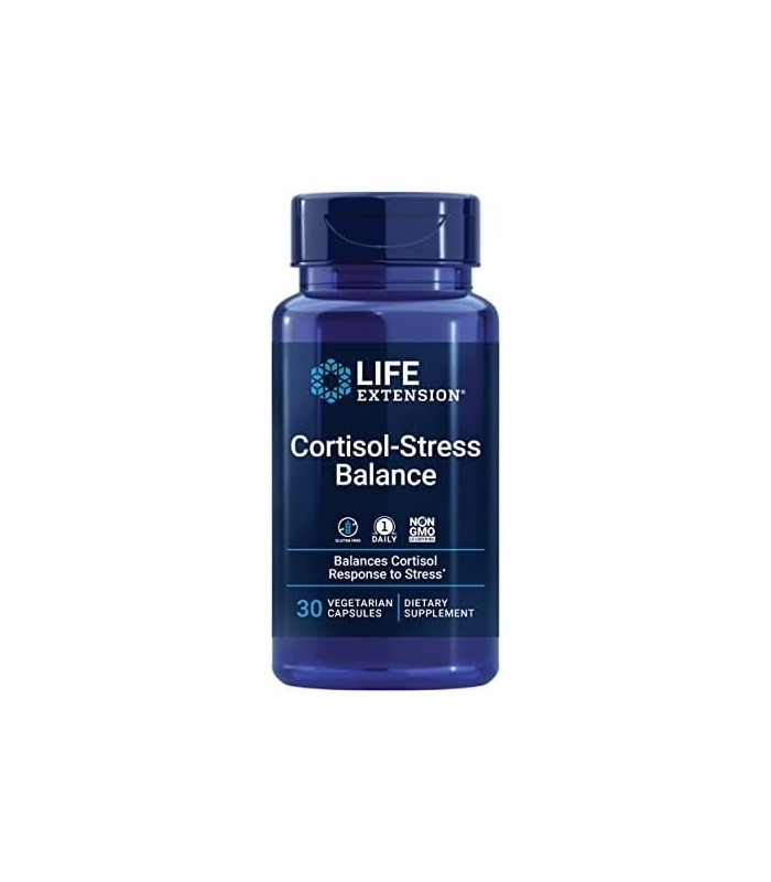 Life Extension Cortisol-Stress Balance - Extratos de plantas com extrato de chá verde para suportar níveis já saudáveis ??de hor
