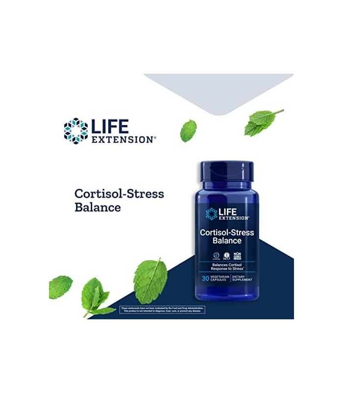 Life Extension Cortisol-Stress Balance - Extratos de plantas com extrato de chá verde para suportar níveis já saudáveis ??de hor