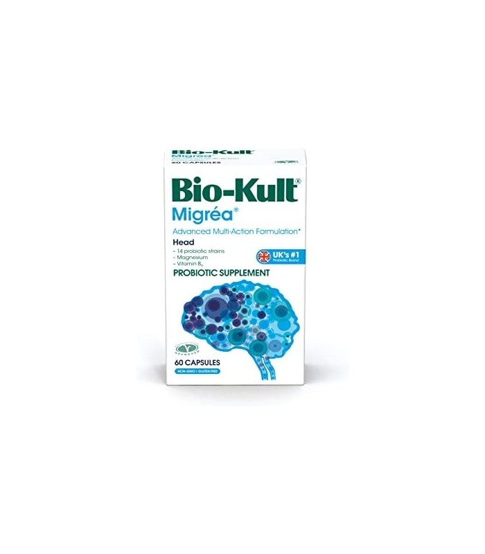 Bio-Kult Advanced MultiStrain Probióticos com Citrato de Magnésio Vitamina B6 60, Sem Sabor, 60 unidades