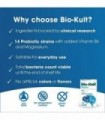 Bio-Kult Advanced MultiStrain Probióticos com Citrato de Magnésio Vitamina B6 60, Sem Sabor, 60 unidades