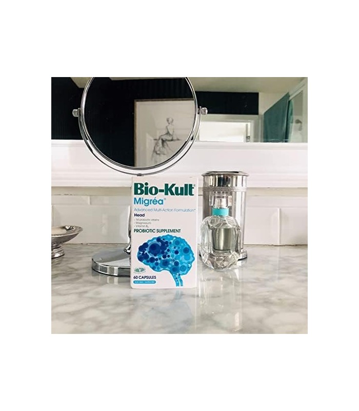 Bio-Kult Advanced MultiStrain Probióticos com Citrato de Magnésio Vitamina B6 60, Sem Sabor, 60 unidades