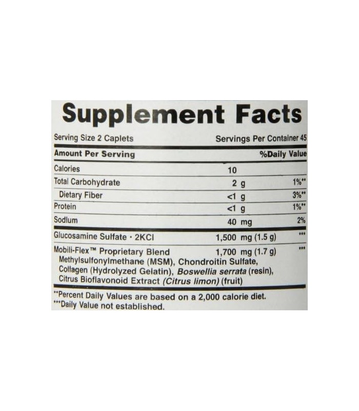 Glucosamina de força tripla Puritans Pride, condroitina e chupeta para articulações MSM, 90 cápsulas revestidas