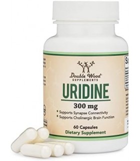 Monofosfato de Uridina - Testado por Terceiros (Choline Enhancer, Beginner Nootropic) 300mg, Fabricado nos EUA (60 Cápsulas) Sin