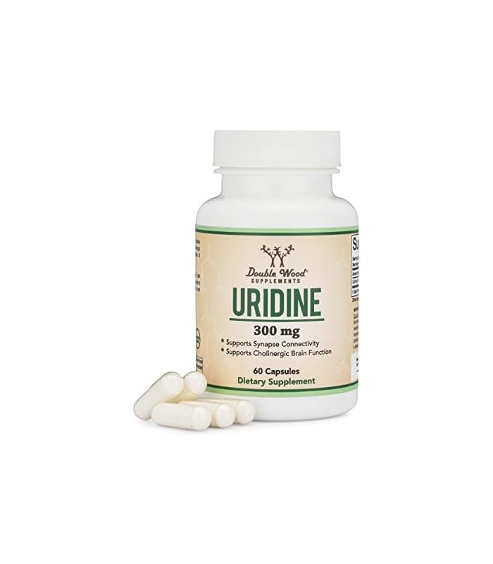 Monofosfato de Uridina - Testado por Terceiros (Choline Enhancer, Beginner Nootropic) 300mg, Fabricado nos EUA (60 Cápsulas) Sin