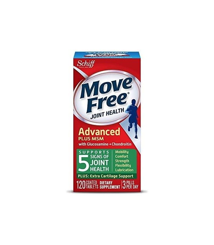 Move Free Advanced Plus MSM com Glucosamina e Condroitina, 120 unidades (Pacote com 2)