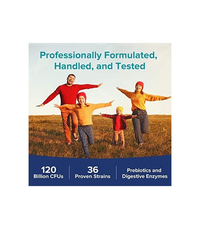 Probióticos NewRhythm 120 bilhões de CFU 36 cepas, 3 em 1 e suporte imunológico com prebióticos e enzimas, liberação direcionada