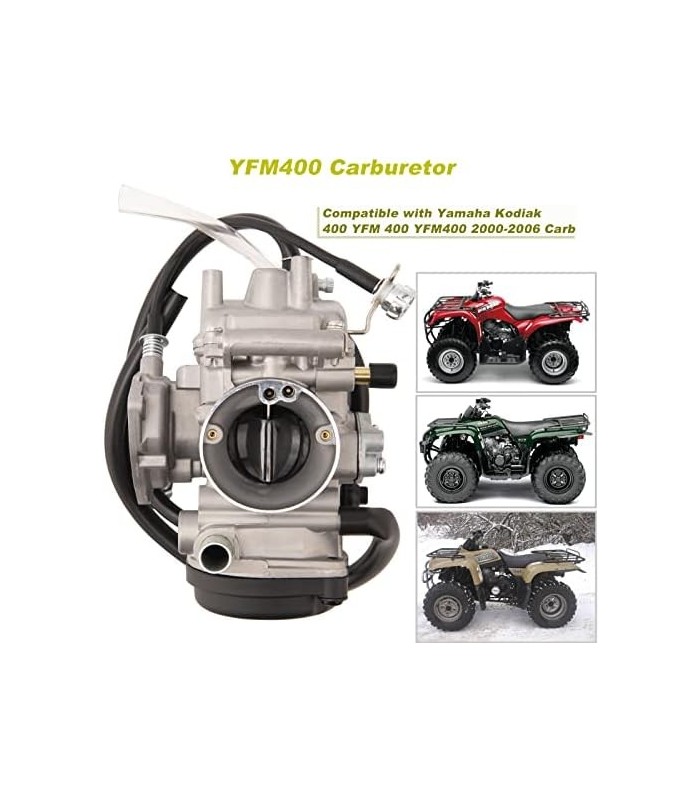Kit de carburador YFM400 compatível com Yamaha Kodiak 400 YFM 400 YFMCarb, substituição para carburador Yamaha YFM400, carburado