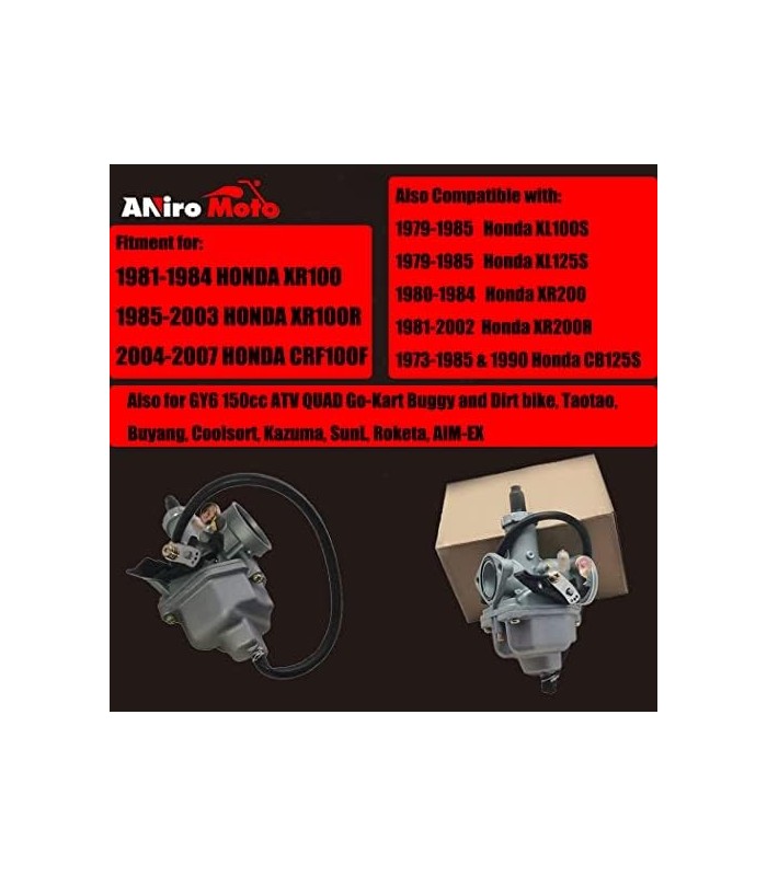 Carburador Compatível com HONDA XR, XR100R, CRF100F (Adequado: XR100 XR100R CRF100F)