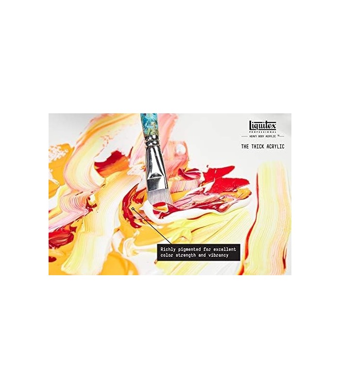 Tinta acrílica para corpo pesado profissional Liquidex, pote de 32 onças (946 ml), branco de titânio