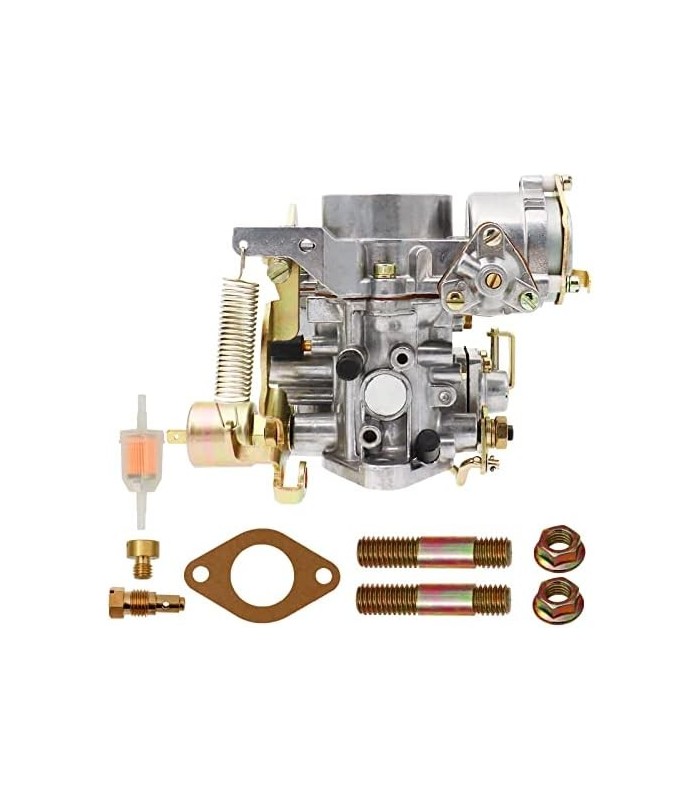 Carburador 34 PICT-3 para VW Beetles Super Beetles Dual Port 1600cc Motor 12V Refrigerado a Ar Tipo 1 Motores Automático Choke T
