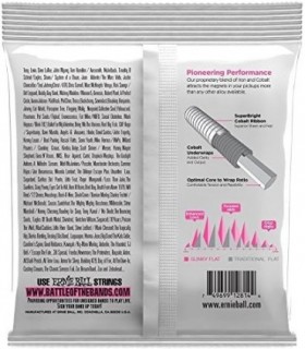 Cordas para baixo Ernie Ball Super Slinky Flatwound, calibre 45-100 (P02814)