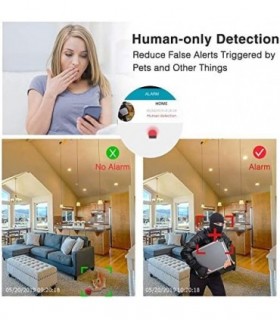 FOSCAM Home Security Camera R4S 4MP(2K) WiFi Camera, Wireless IP Indoor Camera com AI Human Detection & Sound Detection, 33ft Vi