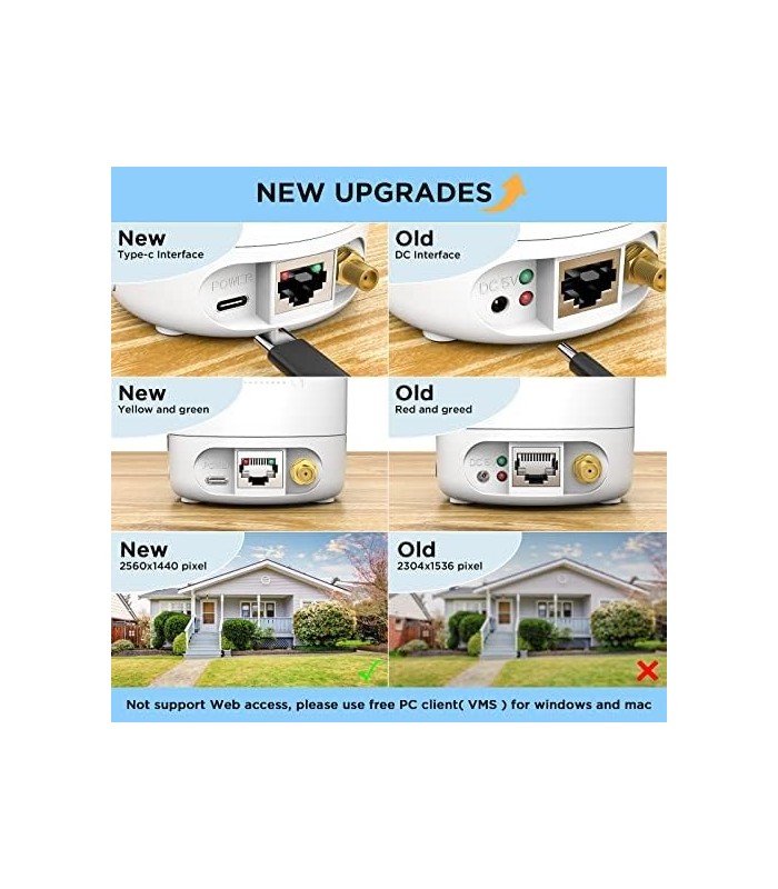 FOSCAM Home Security Camera R4S 4MP(2K) WiFi Camera, Wireless IP Indoor Camera com AI Human Detection & Sound Detection, 33ft Vi