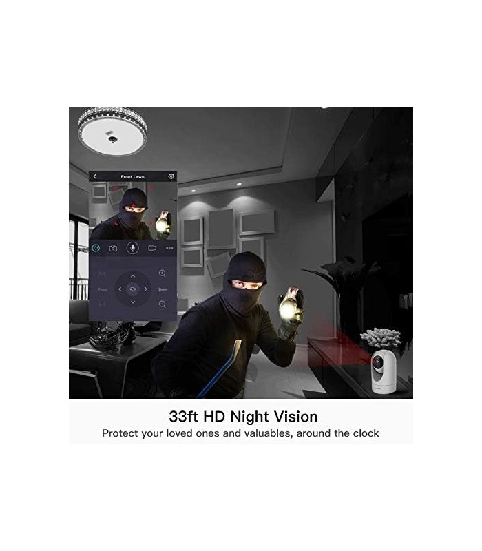 FOSCAM Home Security Camera R4S 4MP(2K) WiFi Camera, Wireless IP Indoor Camera com AI Human Detection & Sound Detection, 33ft Vi