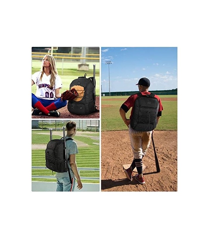 Bolsa de beisebol juvenil MATEIN bolsa de softball com bolso para chuteiras para meninas meninos adultos mochila de beisebol