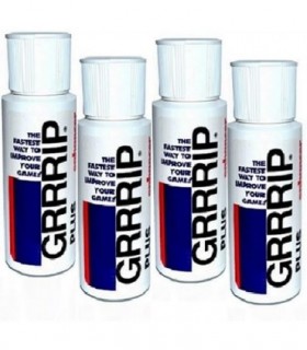 GRRRIP Plus Enhancer Improve Grip Dry Hands Grip Lotion. (4) 2 onças. Garrafas 236 ml Total. Também disponível em pacotes de