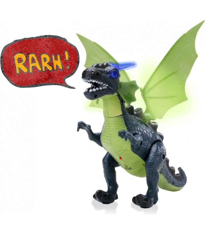 The Outdoor Optimist Dragón volador, caminando, roaring Dragon robot solapas e ilumina