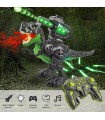 Dinossauro biônico T-Rex de armadura elétrica realista com bombas de água, luzes e rugido, controle remoto Spray de névoa