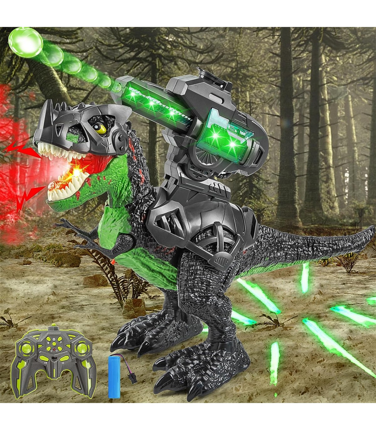 Dinossauro Robô Interativo Programável com Controle Remoto para