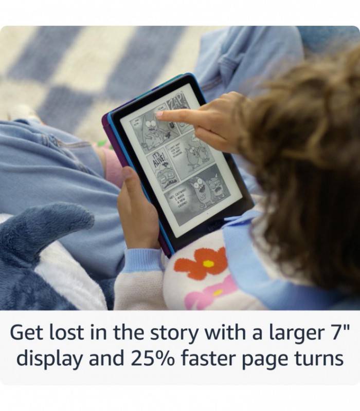 Amazon Kindle Paperwhite Kids 16 GB (modelo mais recente) – tela maior sem brilho de 7 – As crianças leem em média mais de
