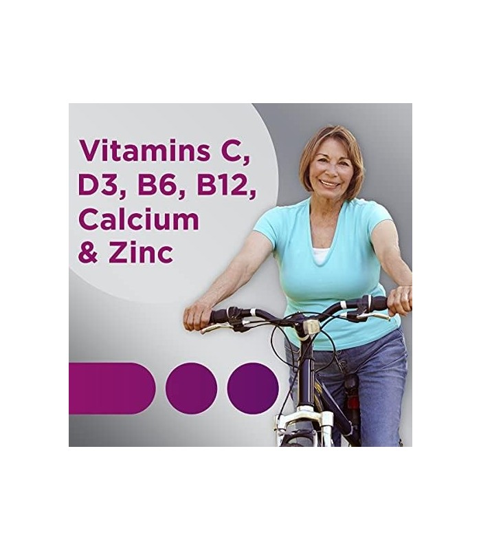 Centrum Silver Womens Multivitamínico para mulheres 50 Plus, suplemento com vitamina D3, vitaminas B, ingredientes não transgêni