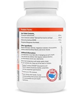 Nutramax Cosequin Suplemento para saúde das articulações de força máxima para cães - Com glucosamina, condroitina e MSM, 132 com