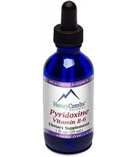 Gotas de vitamina B6 (piridoxina) ' Gotas líquidas de vitamina B para suporte natural da função cerebral, vasos sanguíneos e sup