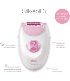Braun Depilador Silk-epil 3 3-270, Depilação Feminina, Barbeador e Aparador