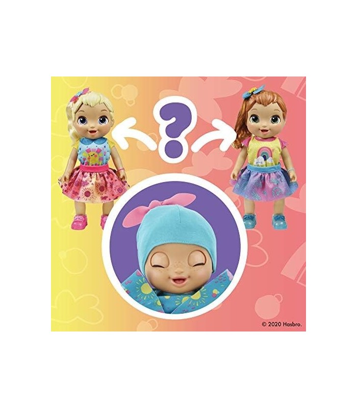 Baby Alive Baby Grows Up (Happy) - Happy Hope ou Merry Meadow, Growing and Talking Baby Doll, Toy with 1 Surprise Doll and 8 Acc