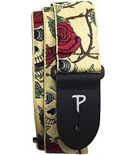 Alças de guitarra ajustáveis ??da Perriøs Leathers para crianças, homens e mulheres - Alça de guitarra jacquard para guitarras a