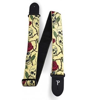 Alças de guitarra ajustáveis ??da Perriøs Leathers para crianças, homens e mulheres - Alça de guitarra jacquard para guitarras a