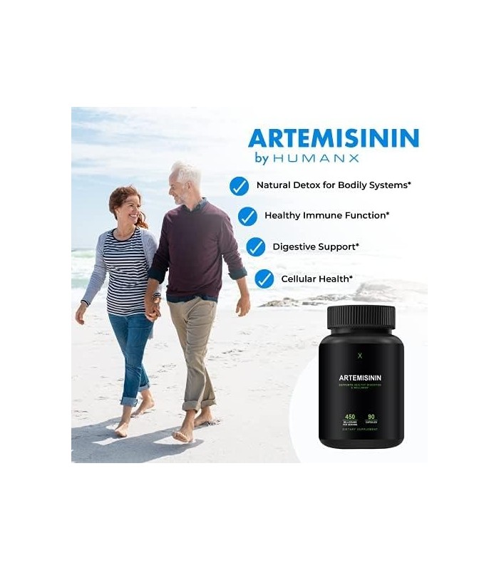 Artemisinina 450 mg - Suporta Envelhecimento Saudável e Imunidade - EUA Testado por Terceiros - Vegan, Não-OGM - Suplemento Arte