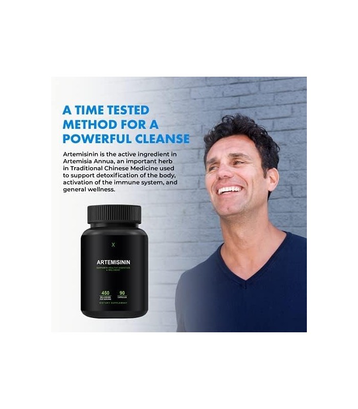 Artemisinina 450 mg - Suporta Envelhecimento Saudável e Imunidade - EUA Testado por Terceiros - Vegan, Não-OGM - Suplemento Arte