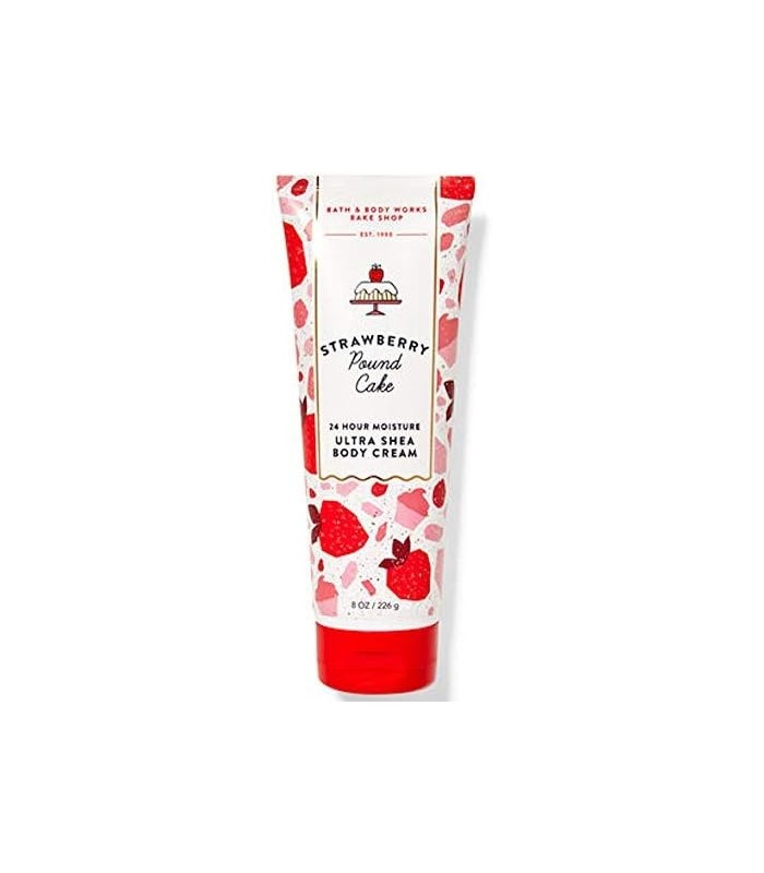 Bath and Body Works Body Care - 24 Hour Moisture Ultra Shea Body Cream - 8 oz - Strawberry Pound Cake