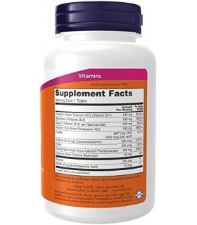 Suplementos NOW, Vitamina B-100, Liberação Sustentada, Produção de Energia*, Saúde do Sistema Nervoso*, 100 Comprimidos