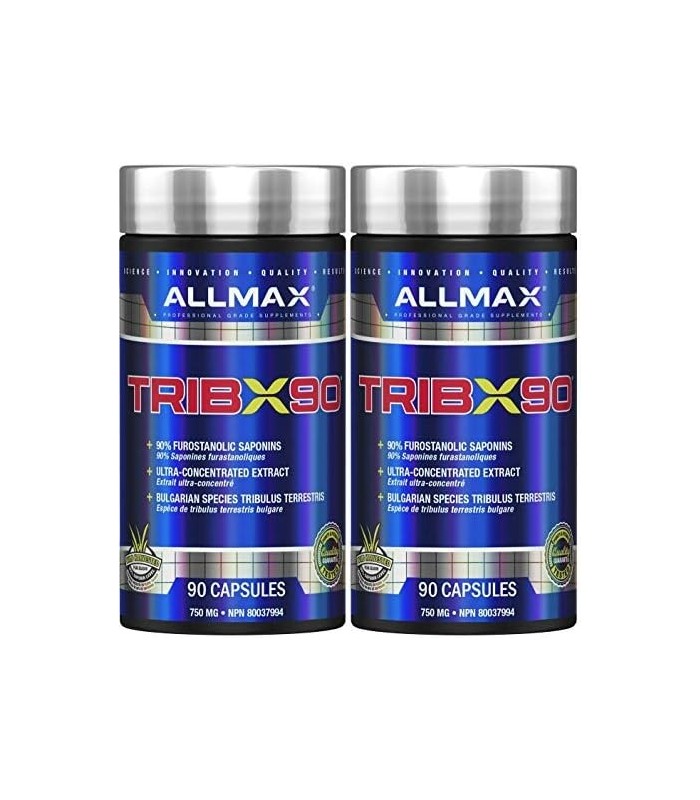 ALLMAX Nutrition Trib X 90 Pure Tribulus Terrestris 750 mg - 90 cápsulas (pacote com 2)