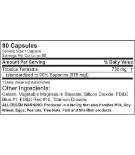 ALLMAX Nutrition Trib X 90 Pure Tribulus Terrestris 750 mg - 90 cápsulas (pacote com 2)