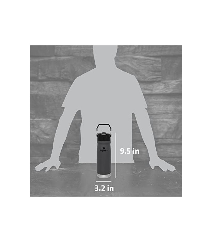 Jarro de água de aço inoxidável Stanley IceFlow com canudo, garrafa de água isolada a vácuo para casa e escritório, copo reutili