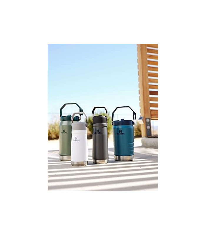 Jarro de água de aço inoxidável Stanley IceFlow com canudo, garrafa de água isolada a vácuo para casa e escritório, copo reutili