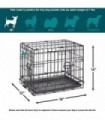 Casas MidWest para animais de estimação Caixa para cães iCrate de porta única e dupla recém-aprimorada, inclui bandeja à prova d