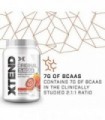 XTEND BCAA Powder Italian Blood Orange - Bebida de recuperação muscular pós-treino sem açúcar com aminoácidos - 7g BCAAs para ho